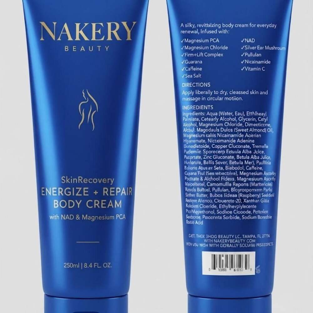 Nakery Beauty SkinRecovery Energize + Repair Body Cream 8.4 oz